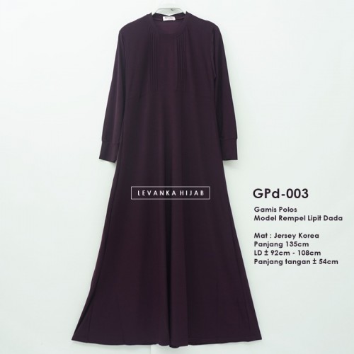 GPd-003 Gamis Polos Rempel Dada